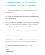 VATI MEDICAL-SURGICAL FINAL ASSESSMENT EXAM WITH SOLUTIONS 2024 NEW UPGRADE