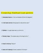 Cosmetology Stateboard exam questions and answers