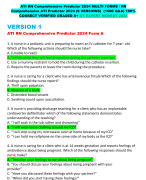 ATI RN Comprehensive Predictor 2024 MULTI FORMS / RN Comprehensive ATI Predictor 2024 (9 VERSIONS)  (1600 Q&A) 100% CORRECT VERIFIED GRADED A+ BY EXPERT NEWEST 2024