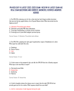 A RELIAS RN PHARMACOLOGY ACTUAL EXAM  WITH CORRECT SOLUTIONS 2023-2024 