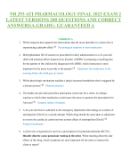 LEHNE’S PHARMACOTHERAPEUTICS FOR ADVANCED  PRACTICE NURSES AND PHYSICIAN ASSISTANTS TEST  BANK WITH CORRECT ANSWERS