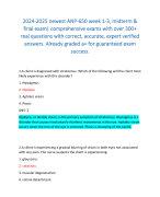 2024-2025 newest ANP-650 week 1-3, midterm & final exam| comprehensive exams with over 300+ real questions with correct, accurate, expert verified answers. Already graded a+ for guaranteed exam success