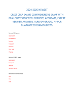 2024-2025 NEWEST   CREST CPSA EXAM| COMPREHENSIVE EXAM WITH REAL QUESTIONS WITH CORRECT, ACCURATE, EXPERT VERIFIED ANSWERS. ALREADY GRADED A+ FOR GUARANTEED EXAM SUCCESS