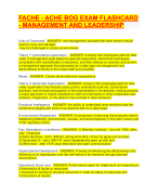 FACHE - ACHE BOG EXAM FLASHCARD - MANAGEMENT AND LEADERSHIP