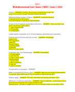 Exam Multidimensional Care I Exam 1 MDC 1 Exam 1 2023