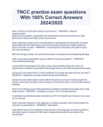 TNCC practice exam questions With 100% Correct Answers  2024/2025