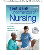 Test Bank for Fundamentals of Nursing 10th Edition by Taylor All Chapters 1-46 Covered!!