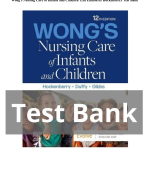 Wong's Nursing Care of Infants and Children 12th Edition by Hockenberry Test Bank