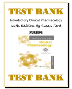 Test Bank: Pharmacology Clear and Simple: A Guide to Drug Classifications and  Dosage Calculations 3rd Edition by Cynthia J. Watkins