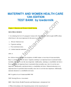 Test Bank For Maternal Child Nursing Care 7th Edition by  Shannon E. Perry | Marilyn J. Hockenberry | Mary Catherine  Cashion Chapter 1-50 Complete Guide 2024