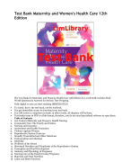 Test Bank - Maternal Child Nursing Care by Perry 6th Edition Chapters 1-49 Covered!!