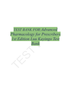 Test Bank: Pharmacology Clear and Simple: A Guide to Drug Classifications and  Dosage Calculations 3rd Edition by Cynthia J. Watkins