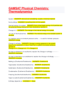 GAMSAT Physical Chemistry: Thermodynamics