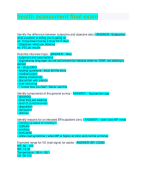health assessment final exam