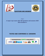 A naprx cnpr exam with 160 questions and answers   2024 Graded A+