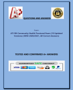 ATI RN Community Health Proctored Exam (10 Updated  Versions