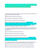 Lewis Chapter 42: Nursing Management: Lower Gastrointestinal Problems