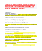 Life-Span Perspective, Developmental Processes and Theories - chapter 1 a topical approach lifelong