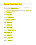 Medical Terminology Ch 5