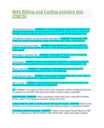 NHA Billing and Coding practice test (CBCS)