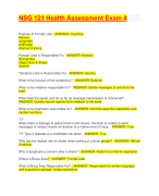 NSG 121 Health Assessment Exam 4