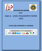 AQA A - LEVEL PHILOSOPHY PAPER 