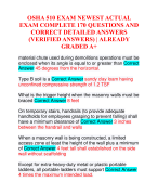 OSHA 510 EXAM NEWEST ACTUAL EXAM COMPLETE 170 QUESTIONS AND CORRECT DETAILED ANSWERS (VERIFIED ANSWERS) | ALREADY GRADED A+
