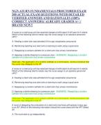 NGN ATI RN FUNDAMENTALS PROCTORED EXAM  200 ACTUAL EXAM QUESTIONS WITH DETAILED  VERIFIED ANSWERS AND RATIONALES (100%  CORRECT ANSWERS)/ ALREADY GRADED A+ //  BRAND NEW!!