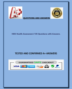 HESI Health Assessment 105 Questions with Answers.