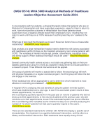 WGU D514) MHA 5600 Analytical Methods of Healthcare  Leaders Objective Assessment Guide 2024