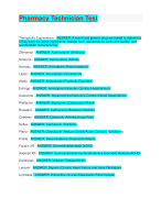 Pharmacy Technician Test