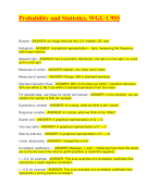 Probability and Statistics, WGU C955