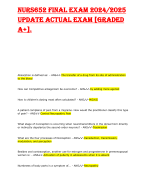 NURS652 FINAL EXAM 2024/2025  UPDATE ACTUAL EXAM [GRADED  A+]. 