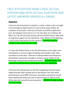 TNCC 8TH EDITION EXAM 2 REAL ACTUAL  VERSION A&B WITH ACTUAL QUESTION AND  LATEST ANSWERS GRADED A+ GRADE