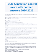 TDLR & Infection control  exam with correct  answers 2024|2025