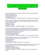 ATI Fluid and Electrolytes 2022 Questions &  Answers Fluid and Electrolytes Balance and  Disturbance