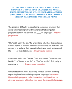 LATEST PSYCH FINAL EXAM / PSYCH FINAL EXAM / CHAPTER 9-13 PSYCH FINAL EXAM 2024-2025 ACTUAL EXAM QUESTIONS AND WELL ELABORATED ANSWERS (100% CORRECT VERIFIED ANSWERS) A NEW UPDATED VERSION |GUARANTEED PASS (BRAND NEW!!)