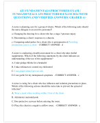 ATI FUNDAMENTALS PROCTORED EXAM | FUNDAMENTALS ATI PROCTORED EXAM 2024 WITH QUESTIONS AND VERIFIED ANSWERS| GRADED A+