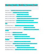 Shadow Health: Mobility Focused Exam