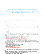 ATI MENTAL HEALTH PROCTORED FORM A & FORM B  2019EXAM (140 Q & A)/ MENTAL HEALTH ATI PROCTORED  EXAM FORM A & B 2019(UPDATED 2022-2024)