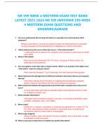 NR 599 WEEK 4 MIDTERM EXAM TEST BANK  LATEST 2023-2024 NR 599 (NR599NR 599 WEEK  4 MIDTERM EXAM QUESTIONS AND  ANSWERS|AGRADE