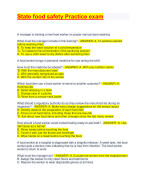 State food safety Practice exam