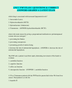 ANCC FNP EXAM 1 QUESTIONS & CORRECT  ANSWERS GRADED A LATEST EXAM