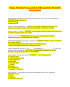 Theory-Nursing Process Exam 1 With Questions And 100% Sure Answers