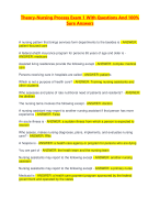 Theory-Nursing Process Exam 1 With Questions And 100% Sure Answers