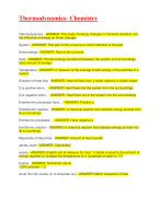 Thermodynamics- Chemistry QUESTIONS