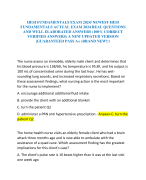 HESI FUNDAMENTALS EXAM 2024/ NEWEST HESI FUNDAMENTALS ACTUAL EXAM 2024 REAL QUESTIONS AND WELL ELABORATED ANSWERS (100% CORRECT VERIFIED ANSWERS) A NEW UPDATED VERSION |GUARANTEED PASS A+ (BRAND NEW!!)