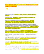 WGU D391 Healthcare Ecosystems (2024) Questions With Complete Solutions.
