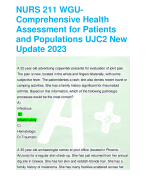 NURS 211 WGUComprehensive Health  Assessment for Patients  and Populations UJC2 New  Update 2023