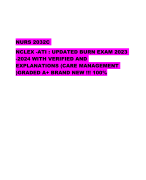 NURS 2032C NCLEX -ATI : UPDATED BURN EXAM 2023 -2024 WITH VERIFIED AND EXPLANATIONS (CARE MANAGEMENT )GRADED A+ BRAND NEW !!! 100%